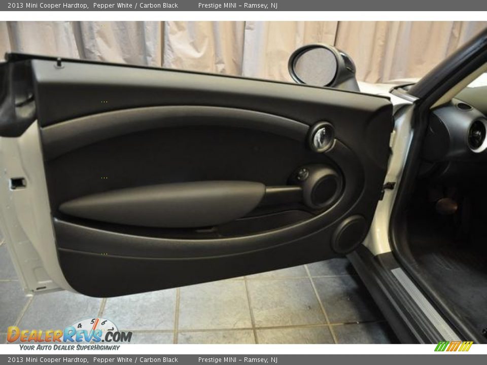 2013 Mini Cooper Hardtop Pepper White / Carbon Black Photo #21