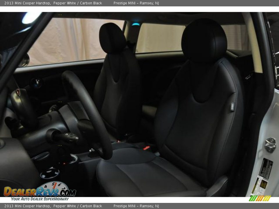 2013 Mini Cooper Hardtop Pepper White / Carbon Black Photo #22