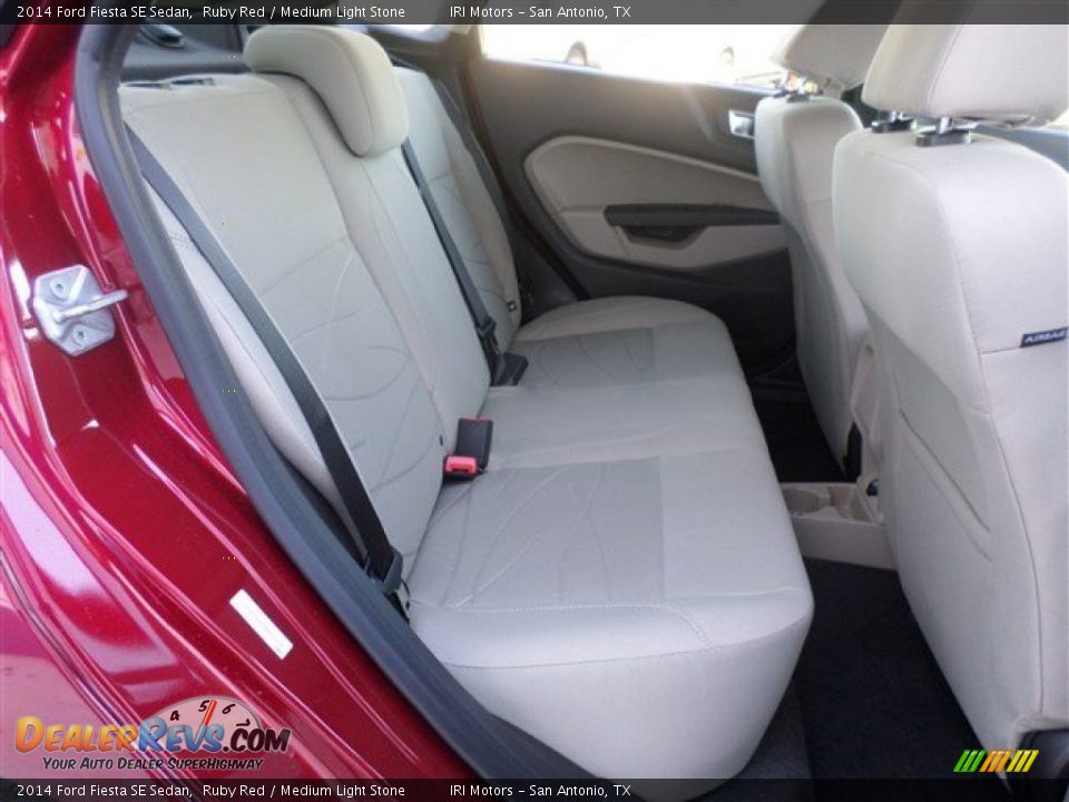 2014 Ford Fiesta SE Sedan Ruby Red / Medium Light Stone Photo #12