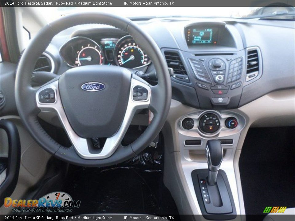 2014 Ford Fiesta SE Sedan Ruby Red / Medium Light Stone Photo #16