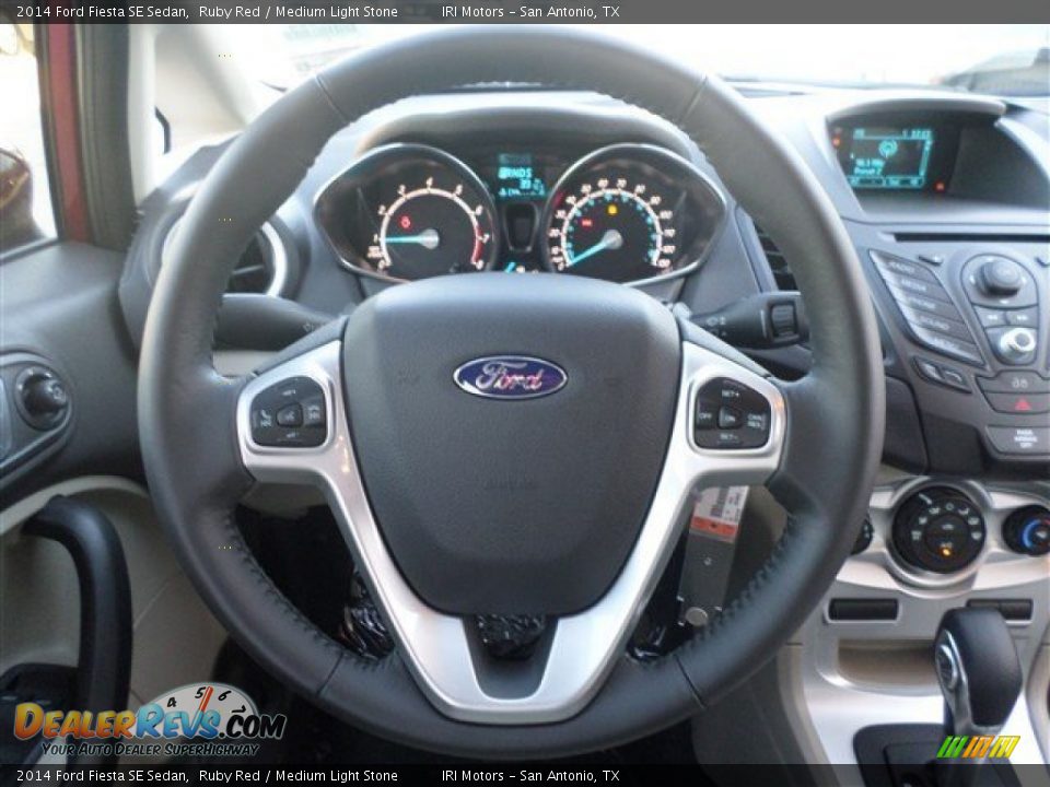 2014 Ford Fiesta SE Sedan Ruby Red / Medium Light Stone Photo #17