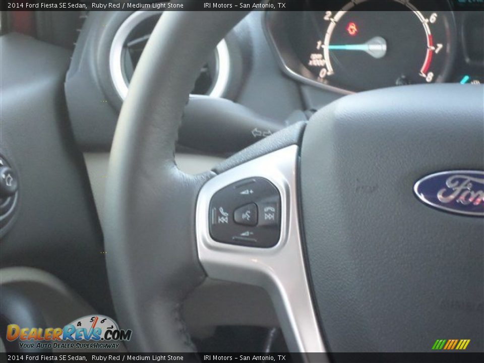 2014 Ford Fiesta SE Sedan Ruby Red / Medium Light Stone Photo #18