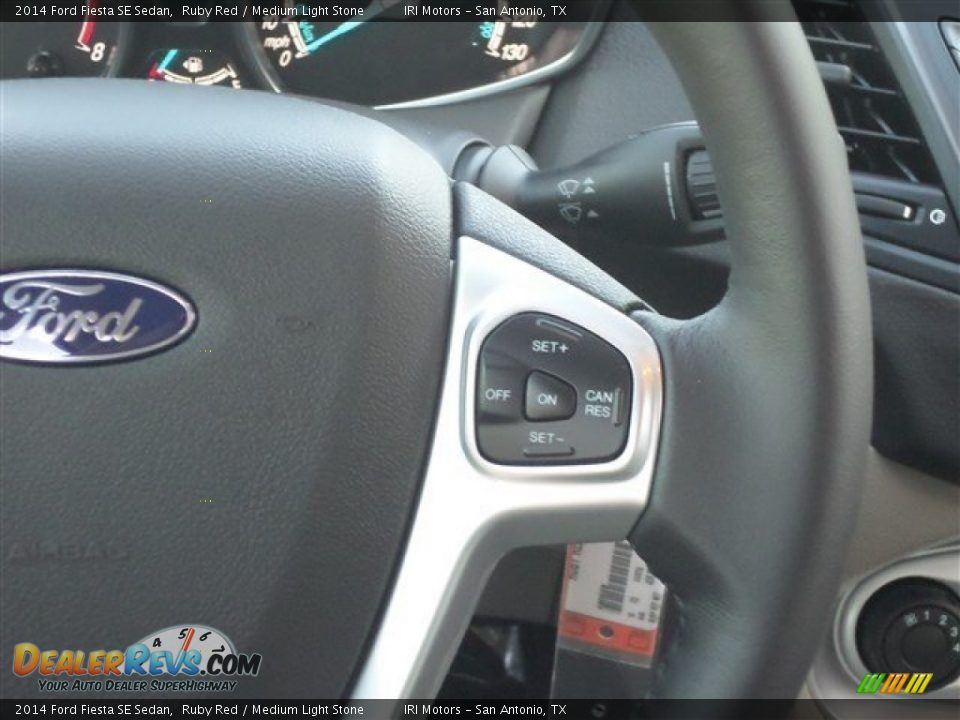 2014 Ford Fiesta SE Sedan Ruby Red / Medium Light Stone Photo #19
