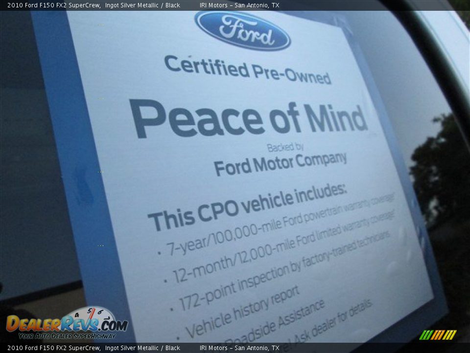 2010 Ford F150 FX2 SuperCrew Ingot Silver Metallic / Black Photo #11