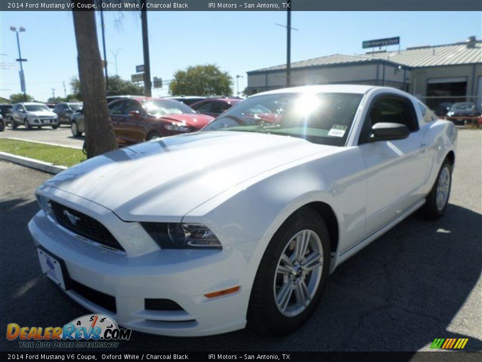 2014 Ford Mustang V6 Coupe Oxford White / Charcoal Black Photo #1