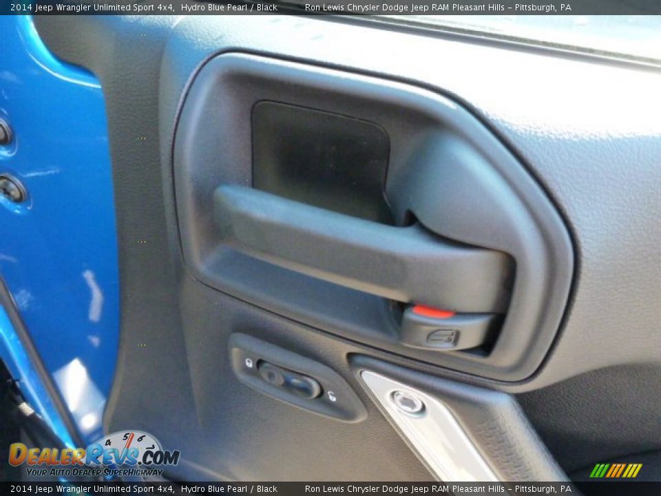 2014 Jeep Wrangler Unlimited Sport 4x4 Hydro Blue Pearl / Black Photo #8