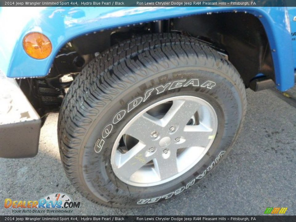 2014 Jeep Wrangler Unlimited Sport 4x4 Hydro Blue Pearl / Black Photo #11