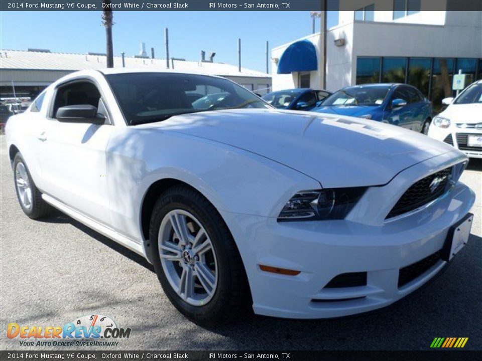 2014 Ford Mustang V6 Coupe Oxford White / Charcoal Black Photo #7
