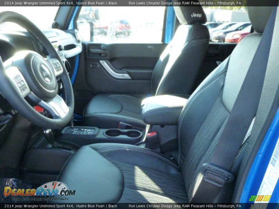 2014 Jeep Wrangler Unlimited Sport 4x4 Hydro Blue Pearl / Black Photo #12