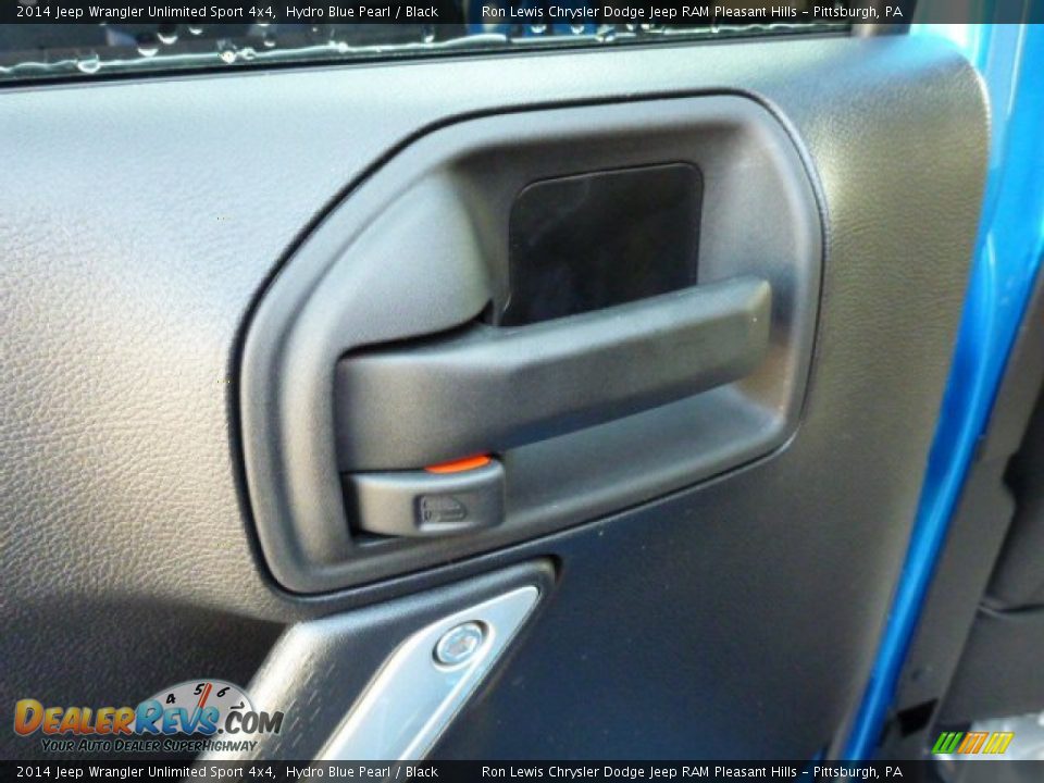2014 Jeep Wrangler Unlimited Sport 4x4 Hydro Blue Pearl / Black Photo #15