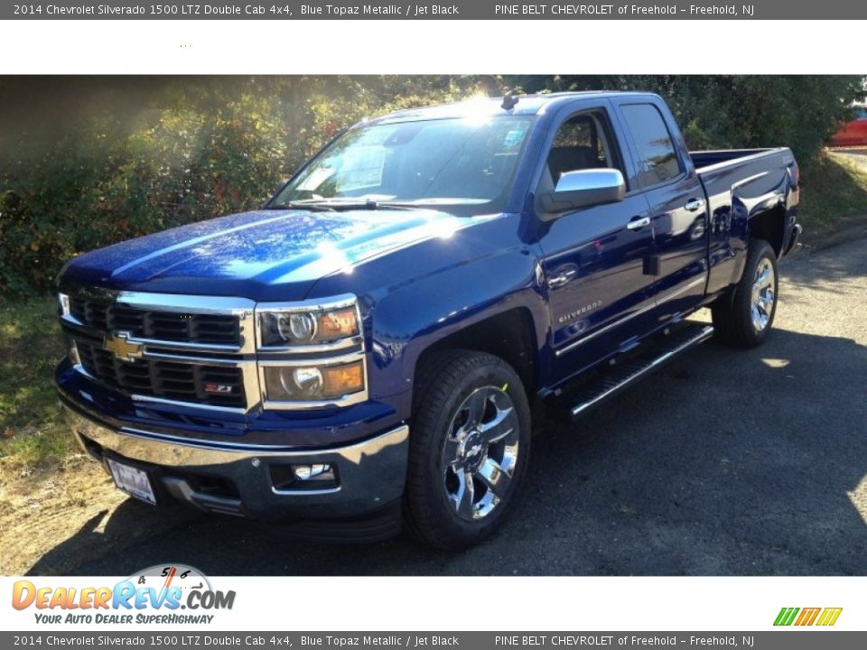 2014 Chevrolet Silverado 1500 LTZ Double Cab 4x4 Blue Topaz Metallic / Jet Black Photo #1