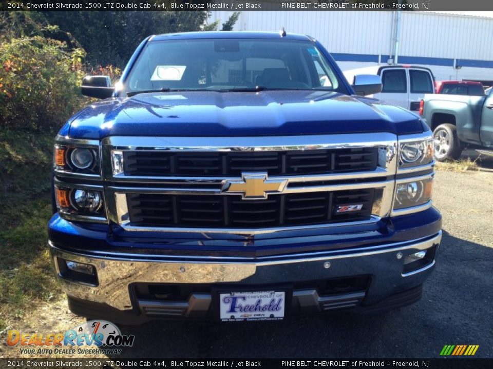 2014 Chevrolet Silverado 1500 LTZ Double Cab 4x4 Blue Topaz Metallic / Jet Black Photo #2