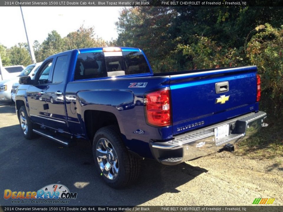 2014 Chevrolet Silverado 1500 LTZ Double Cab 4x4 Blue Topaz Metallic / Jet Black Photo #4