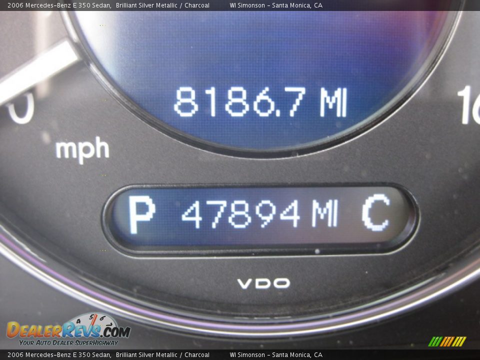 2006 Mercedes-Benz E 350 Sedan Brilliant Silver Metallic / Charcoal Photo #10
