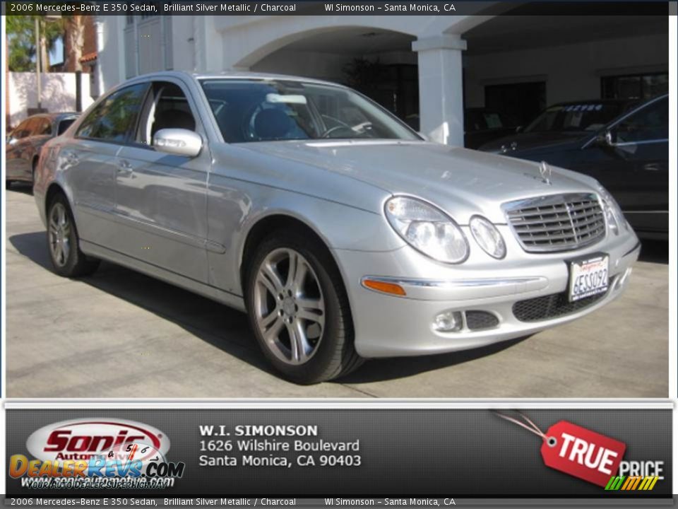 2006 Mercedes-Benz E 350 Sedan Brilliant Silver Metallic / Charcoal Photo #25