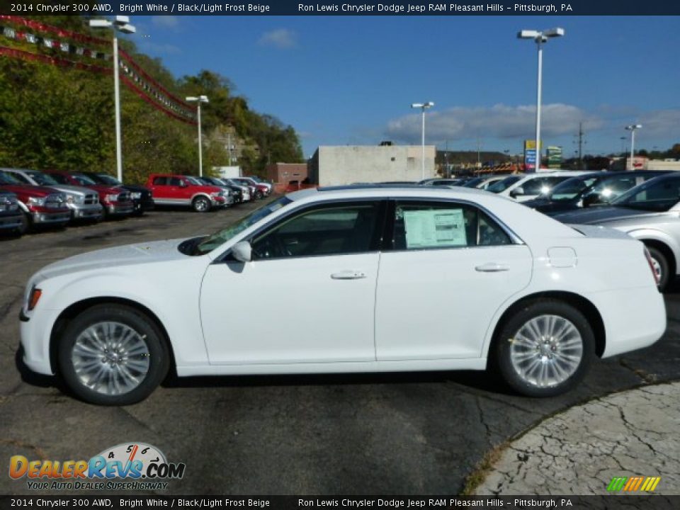 2014 Chrysler 300 AWD Bright White / Black/Light Frost Beige Photo #2