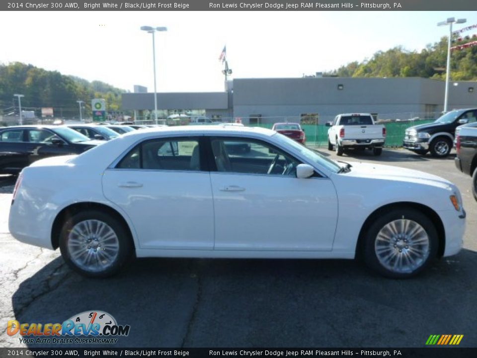 2014 Chrysler 300 AWD Bright White / Black/Light Frost Beige Photo #6