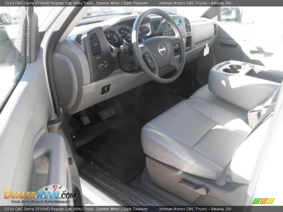 2014 GMC Sierra 3500HD Regular Cab Utility Truck Summit White / Dark Titanium Photo #5