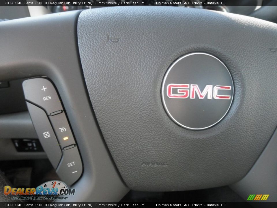 2014 GMC Sierra 3500HD Regular Cab Utility Truck Summit White / Dark Titanium Photo #8