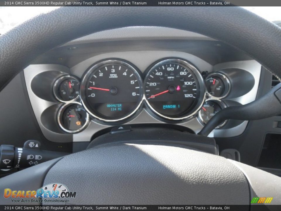 2014 GMC Sierra 3500HD Regular Cab Utility Truck Summit White / Dark Titanium Photo #9