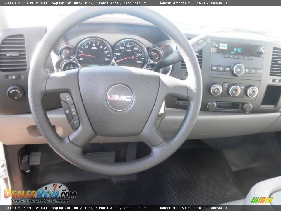 2014 GMC Sierra 3500HD Regular Cab Utility Truck Summit White / Dark Titanium Photo #11