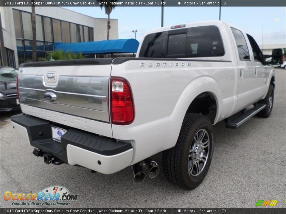 2013 Ford F350 Super Duty Platinum Crew Cab 4x4 White Platinum Metallic Tri-Coat / Black Photo #5