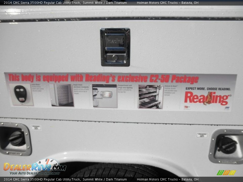 2014 GMC Sierra 3500HD Regular Cab Utility Truck Summit White / Dark Titanium Photo #12