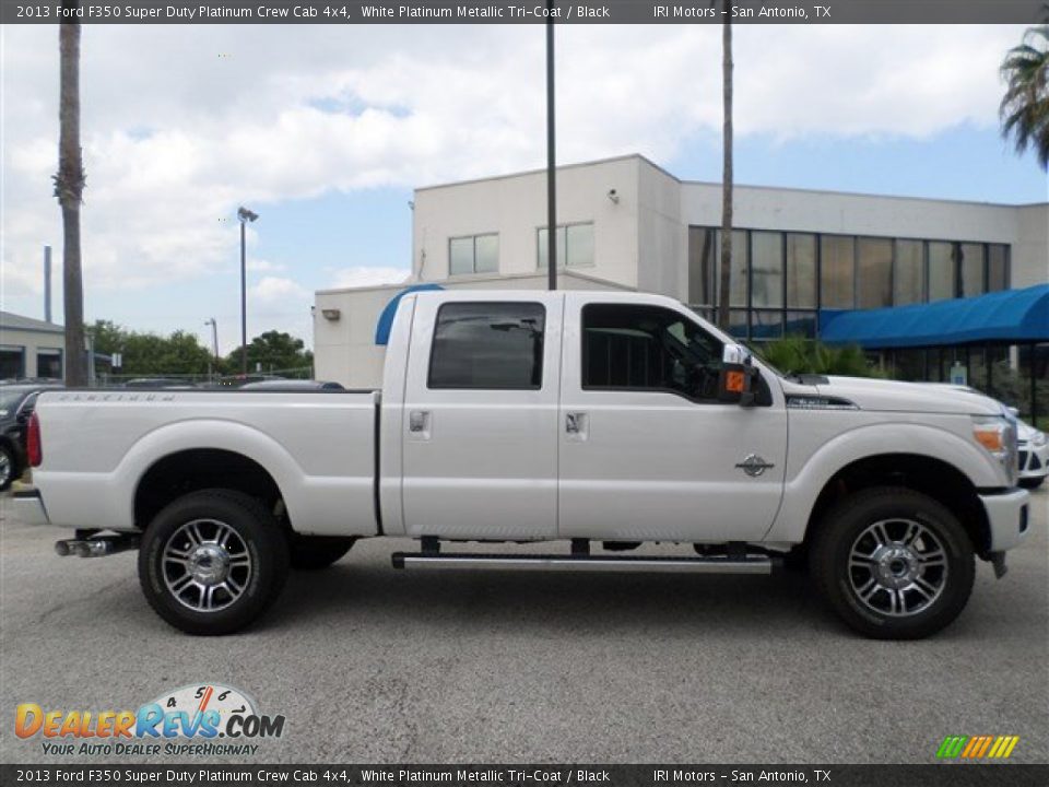 2013 Ford F350 Super Duty Platinum Crew Cab 4x4 White Platinum Metallic Tri-Coat / Black Photo #6