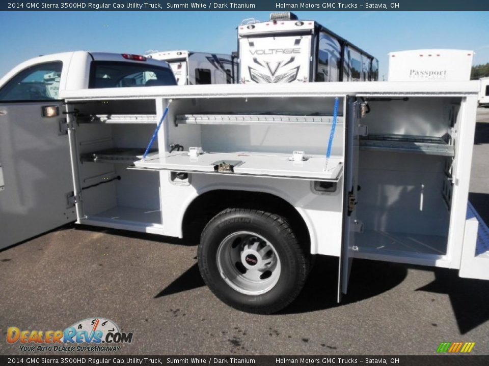 2014 GMC Sierra 3500HD Regular Cab Utility Truck Summit White / Dark Titanium Photo #13
