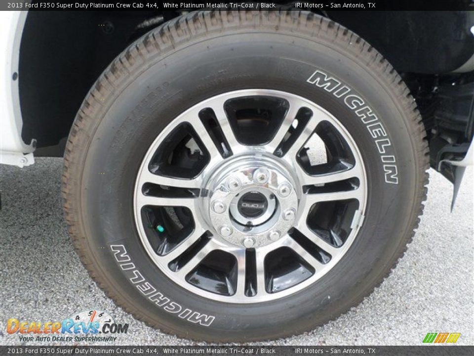2013 Ford F350 Super Duty Platinum Crew Cab 4x4 White Platinum Metallic Tri-Coat / Black Photo #8
