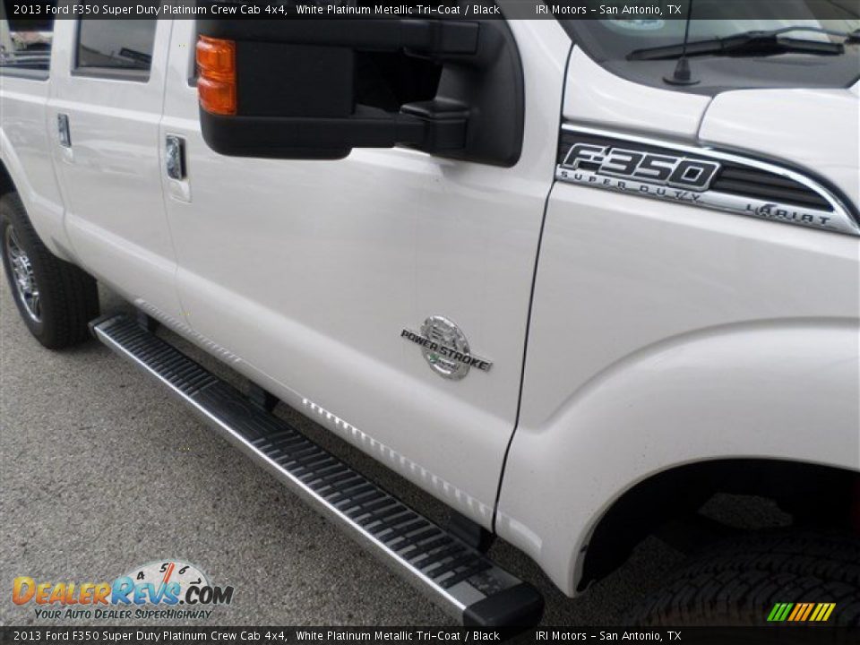 2013 Ford F350 Super Duty Platinum Crew Cab 4x4 White Platinum Metallic Tri-Coat / Black Photo #9