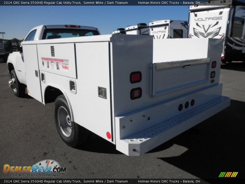 2014 GMC Sierra 3500HD Regular Cab Utility Truck Summit White / Dark Titanium Photo #16