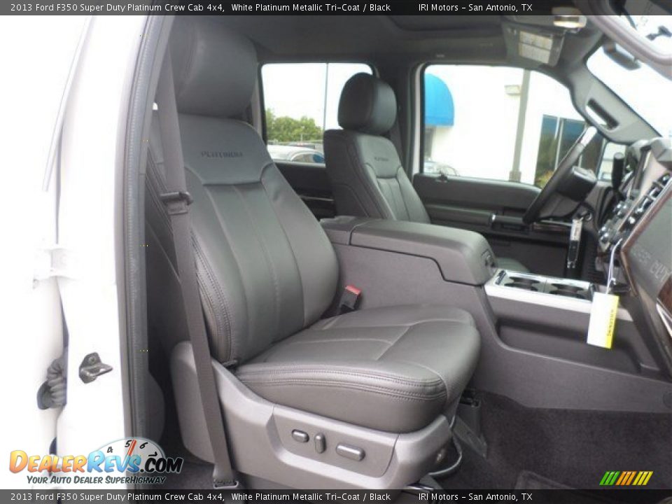 2013 Ford F350 Super Duty Platinum Crew Cab 4x4 White Platinum Metallic Tri-Coat / Black Photo #10