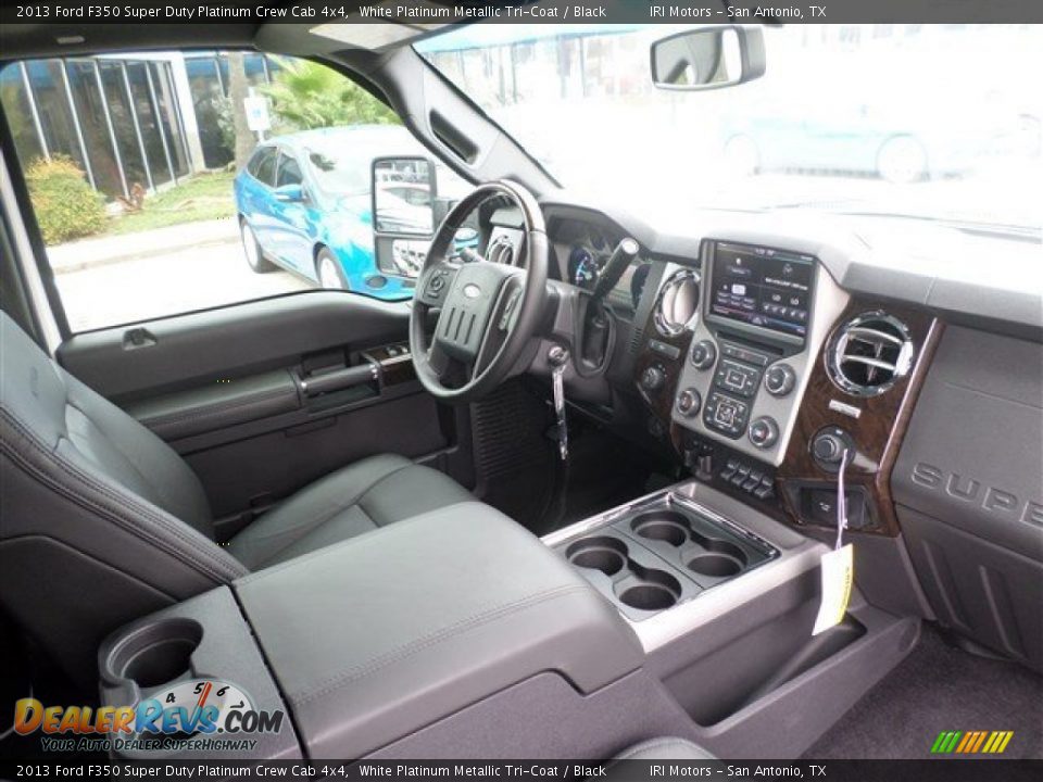 2013 Ford F350 Super Duty Platinum Crew Cab 4x4 White Platinum Metallic Tri-Coat / Black Photo #12