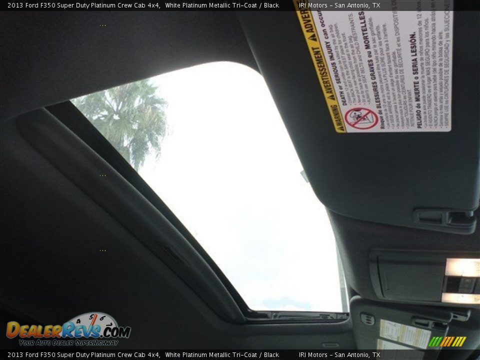 2013 Ford F350 Super Duty Platinum Crew Cab 4x4 White Platinum Metallic Tri-Coat / Black Photo #13