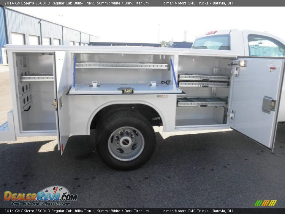 2014 GMC Sierra 3500HD Regular Cab Utility Truck Summit White / Dark Titanium Photo #20