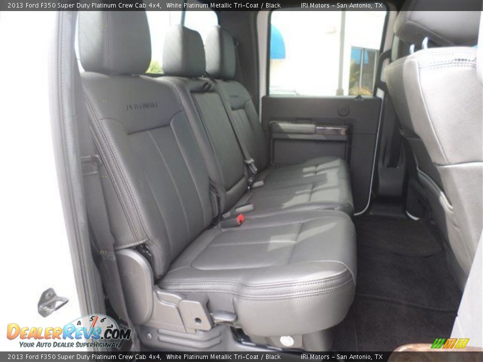2013 Ford F350 Super Duty Platinum Crew Cab 4x4 White Platinum Metallic Tri-Coat / Black Photo #14