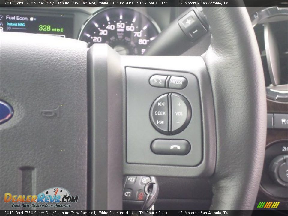 2013 Ford F350 Super Duty Platinum Crew Cab 4x4 White Platinum Metallic Tri-Coat / Black Photo #19