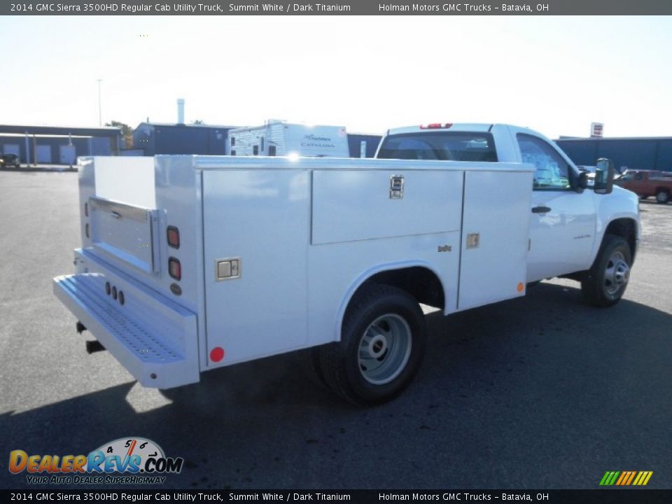 2014 GMC Sierra 3500HD Regular Cab Utility Truck Summit White / Dark Titanium Photo #25