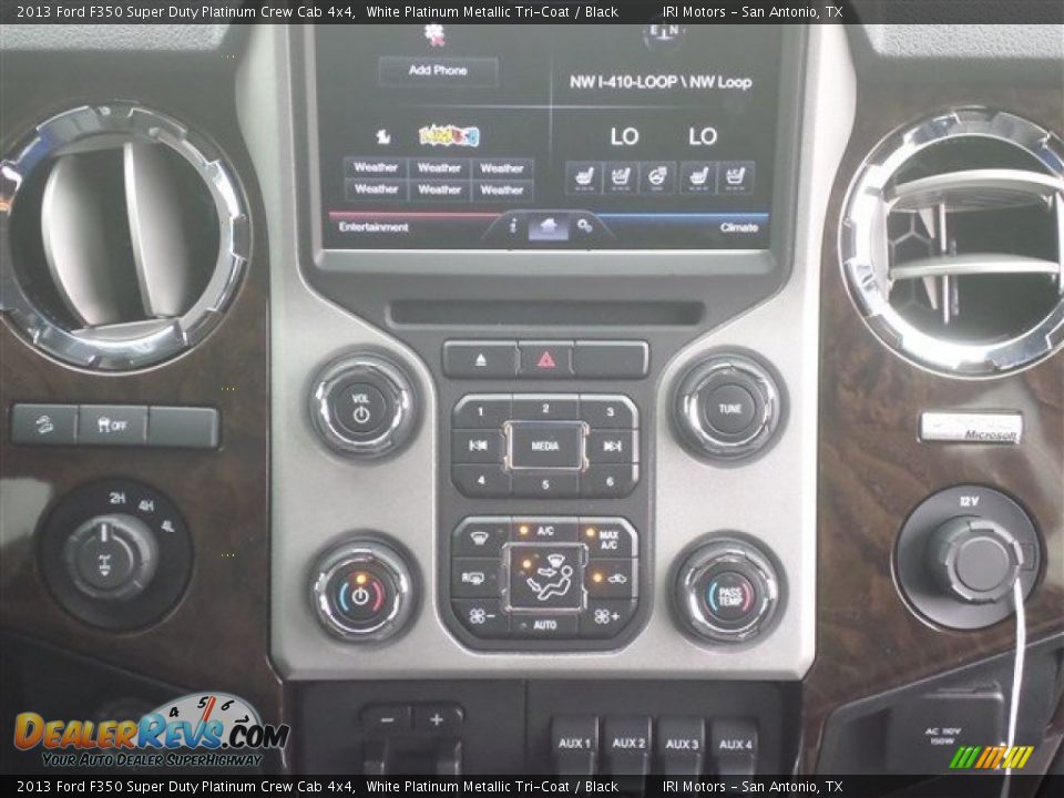2013 Ford F350 Super Duty Platinum Crew Cab 4x4 White Platinum Metallic Tri-Coat / Black Photo #20