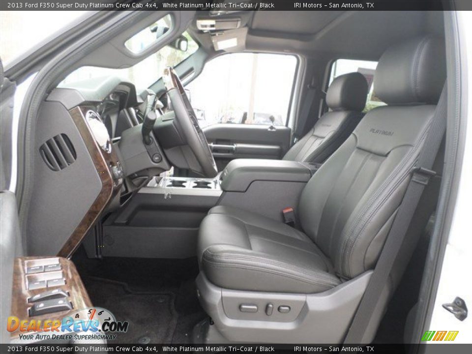 2013 Ford F350 Super Duty Platinum Crew Cab 4x4 White Platinum Metallic Tri-Coat / Black Photo #22