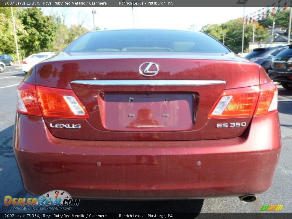 2007 Lexus ES 350 Royal Ruby Red Metallic / Cashmere Photo #10