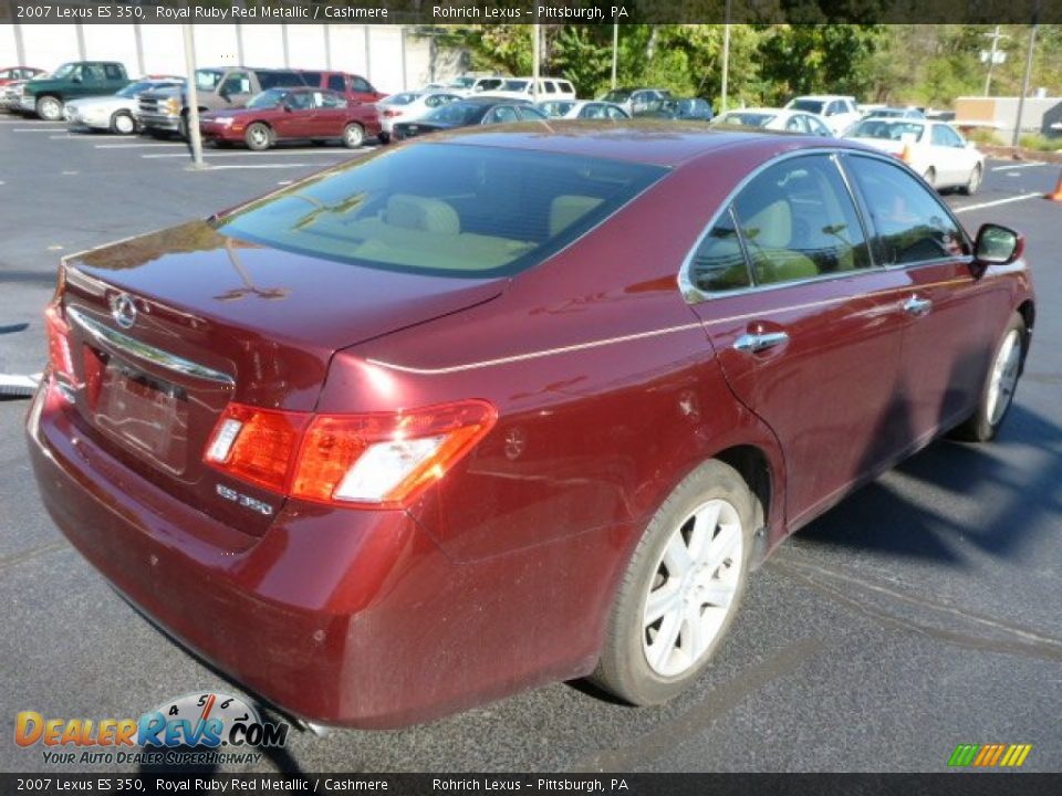 2007 Lexus ES 350 Royal Ruby Red Metallic / Cashmere Photo #11