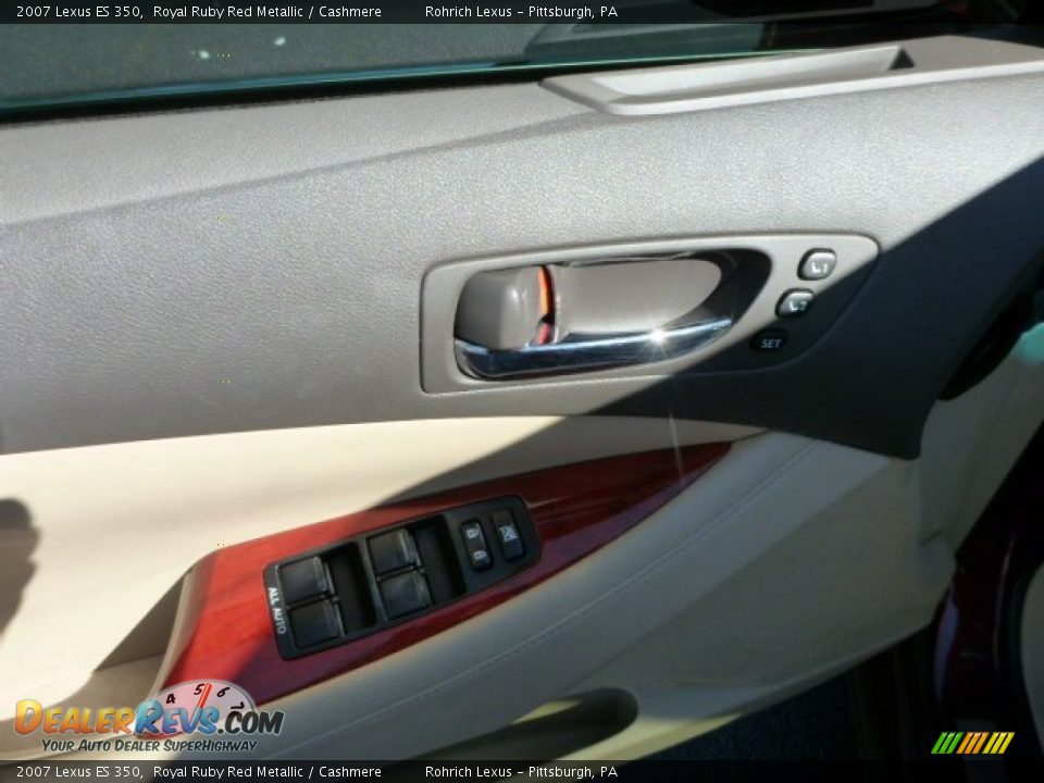2007 Lexus ES 350 Royal Ruby Red Metallic / Cashmere Photo #16