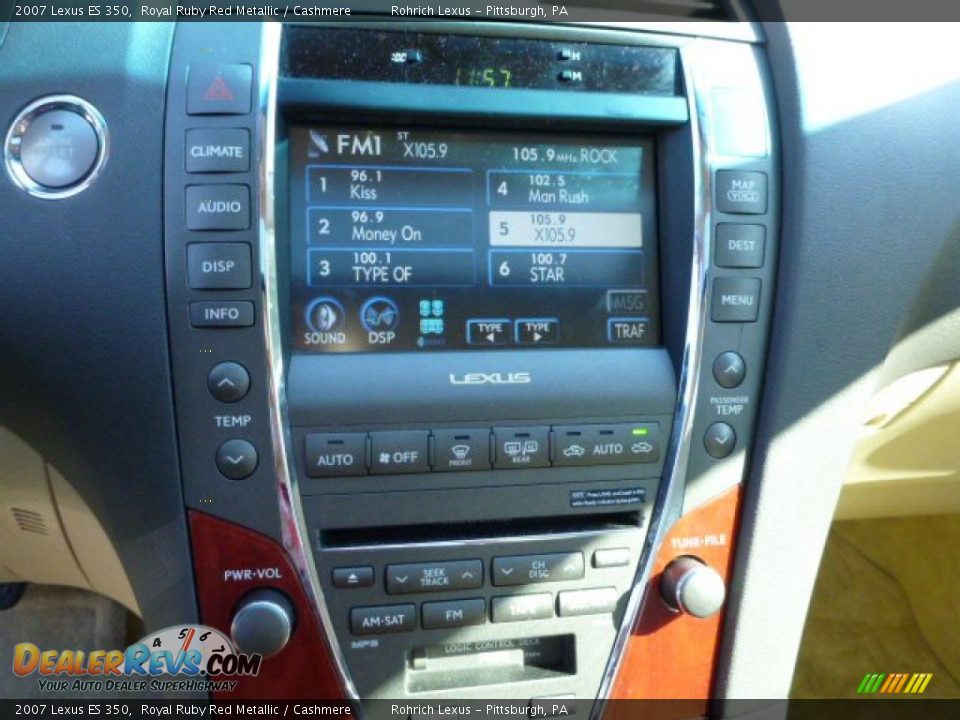 2007 Lexus ES 350 Royal Ruby Red Metallic / Cashmere Photo #19