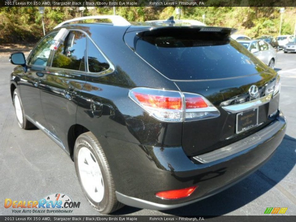 2013 Lexus RX 350 AWD Stargazer Black / Black/Ebony Birds Eye Maple Photo #2