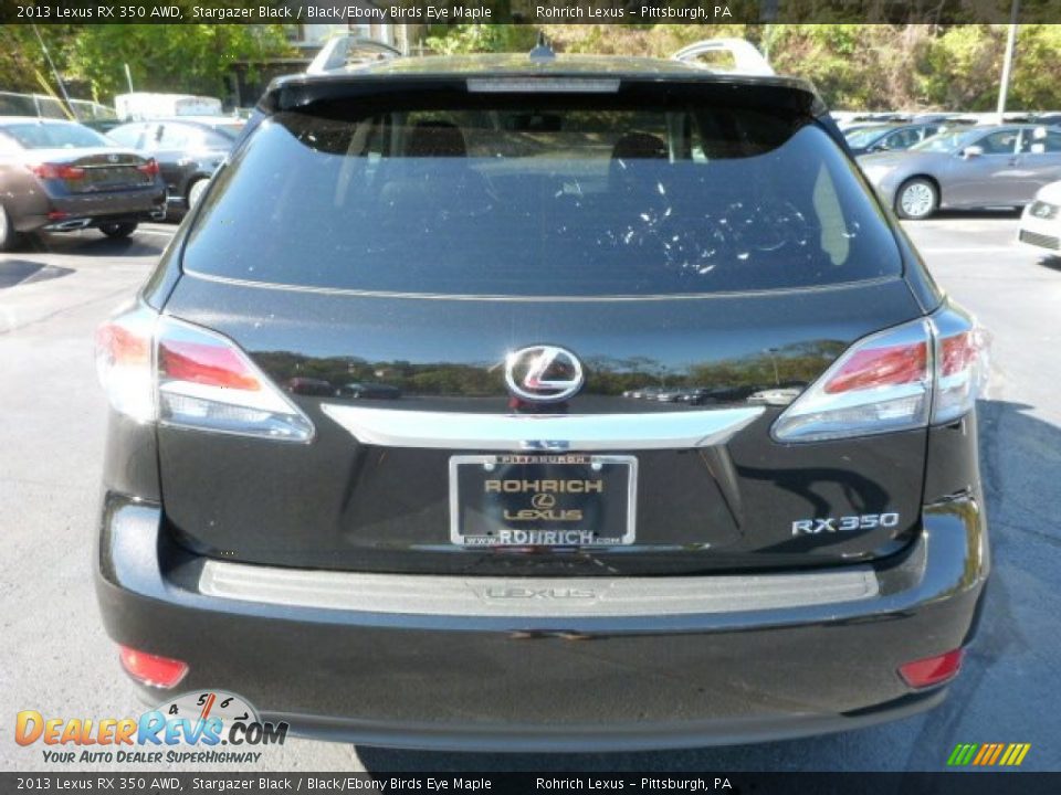 2013 Lexus RX 350 AWD Stargazer Black / Black/Ebony Birds Eye Maple Photo #3
