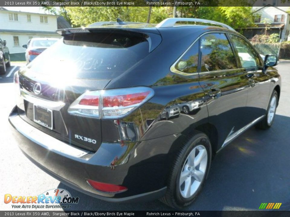 2013 Lexus RX 350 AWD Stargazer Black / Black/Ebony Birds Eye Maple Photo #4