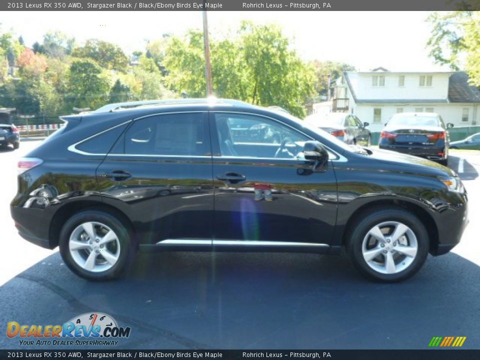 2013 Lexus RX 350 AWD Stargazer Black / Black/Ebony Birds Eye Maple Photo #5