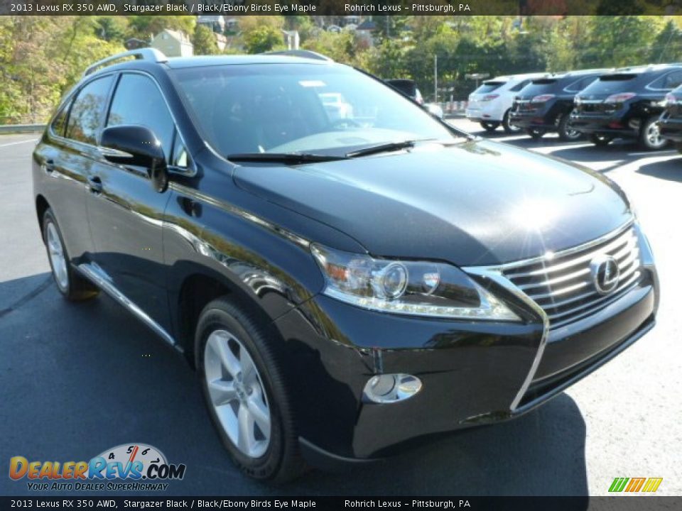 2013 Lexus RX 350 AWD Stargazer Black / Black/Ebony Birds Eye Maple Photo #6